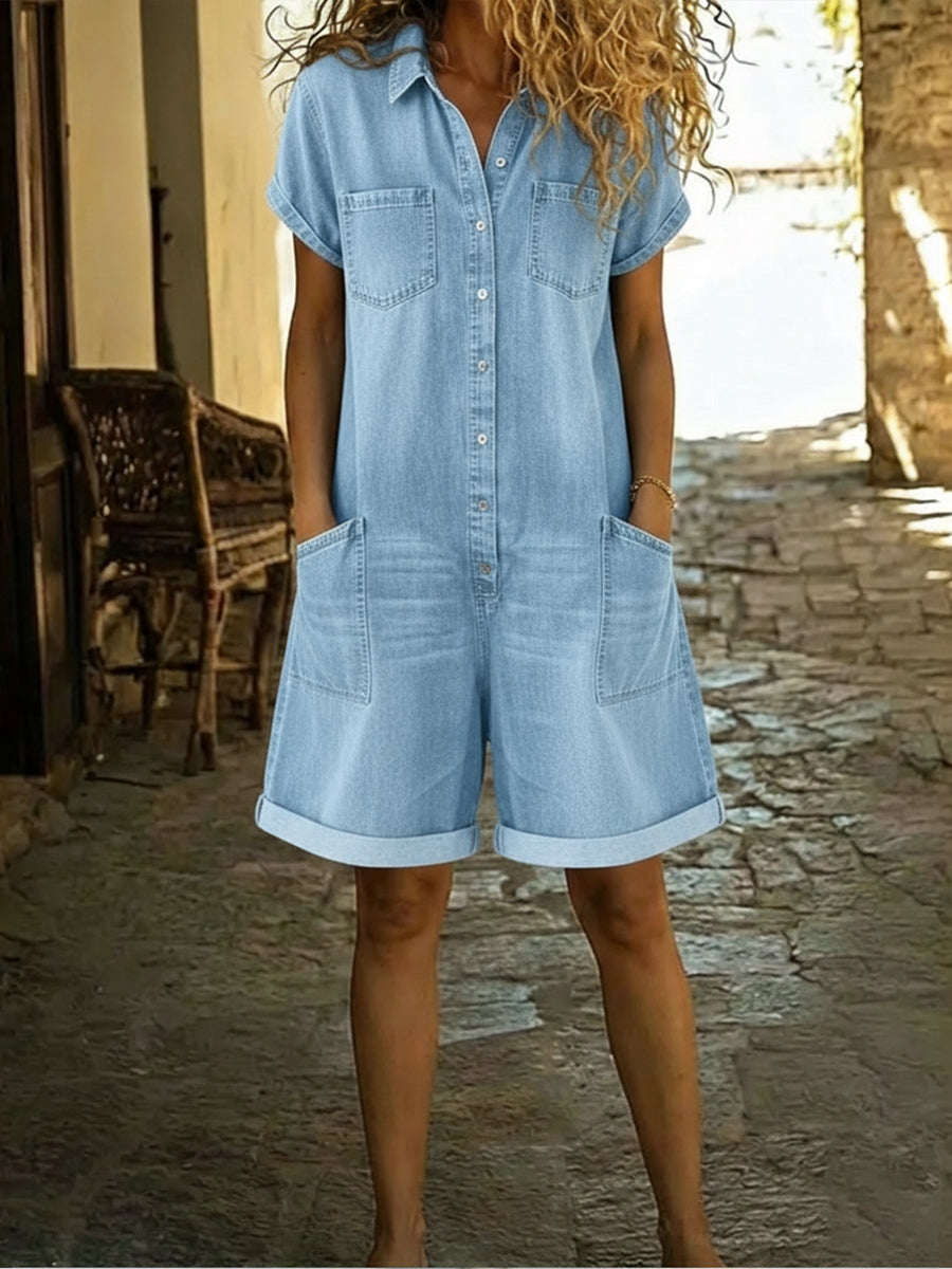 Vera | Lässiger Denim-Overall im Casual-Look