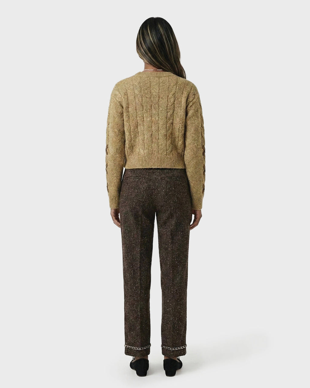 Frieda | Feingestrickter Pullover mit Spitzenmuster