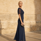 Constanze | Elegantes blaues Kleid