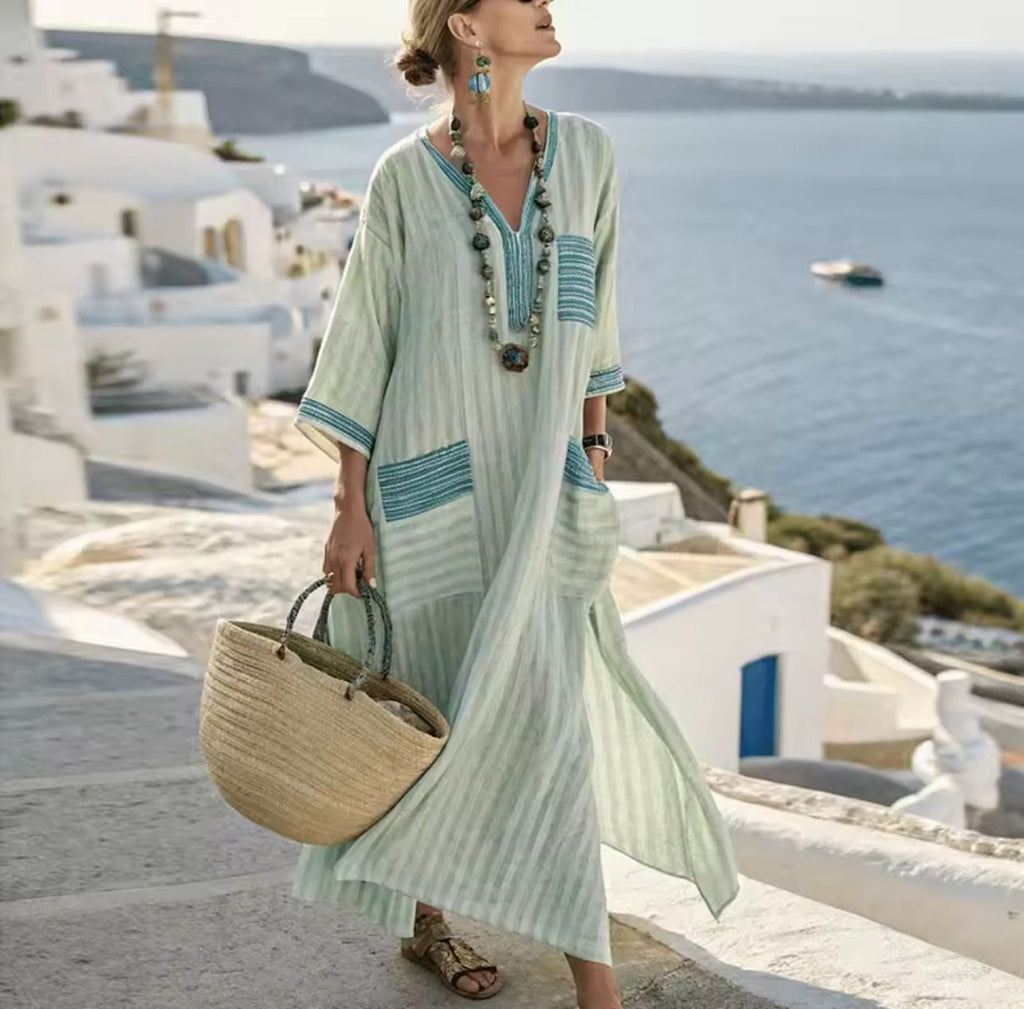 Vera | Elegantes langes Strandkleid im Sommerstil