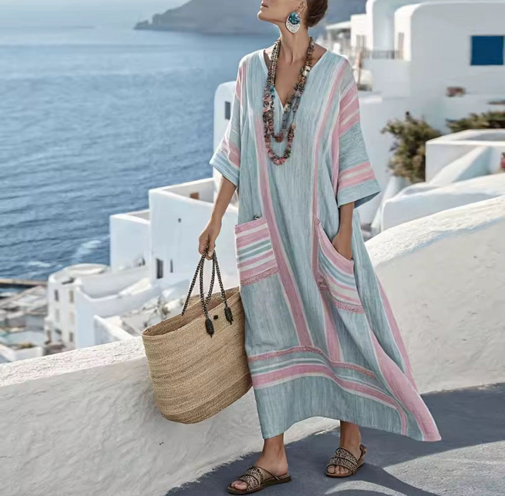 Vera | Elegantes langes Strandkleid im Sommerstil