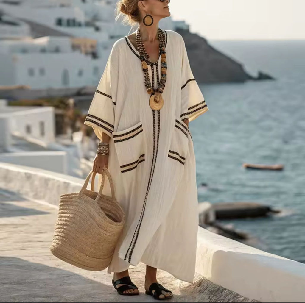 Vera | Elegantes langes Strandkleid im Sommerstil