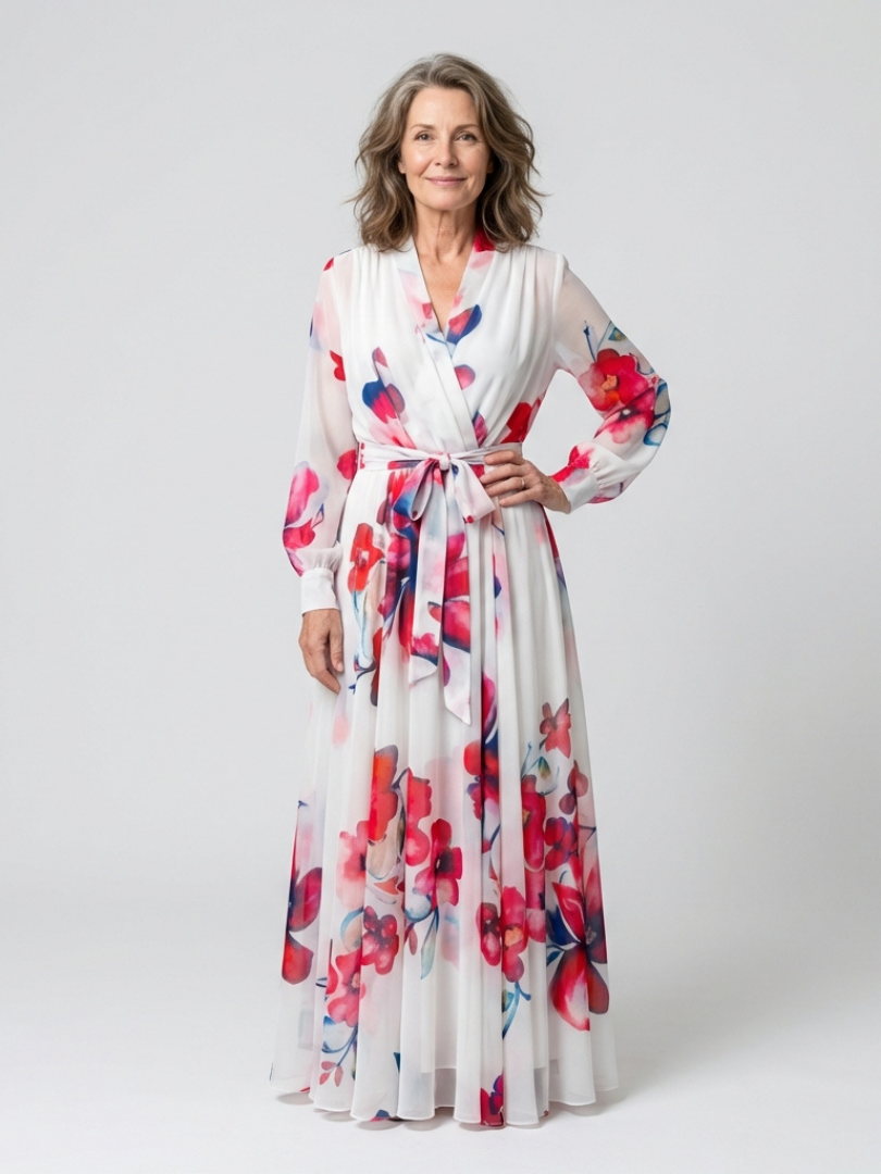 Vera | Verspieltes Maxikleid mit Blumenprint