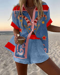 Vera | Farbenfrohe Kombi aus Top und Hose