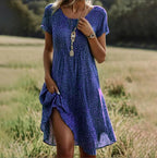 Vera | Verspieltes Blumenkleid mit V-Ausschnitt