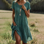 Vera | Verspieltes Blumenkleid mit V-Ausschnitt