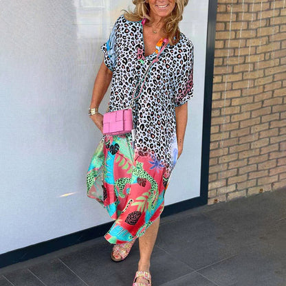 Das Sommerbrisen-V-Ausschnittkleid