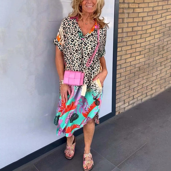 Das Sommerbrisen-V-Ausschnittkleid
