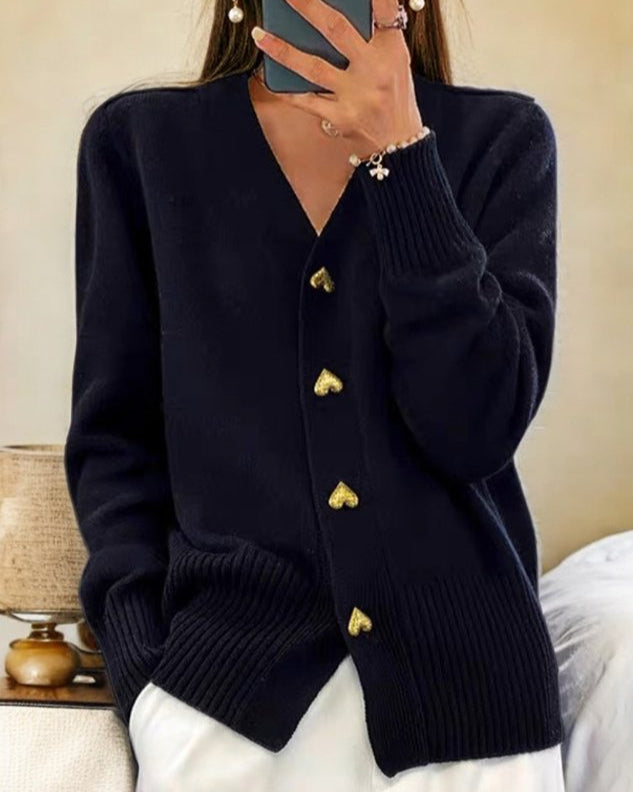 Vera | Feine Strickjacke mit Zopfmuster