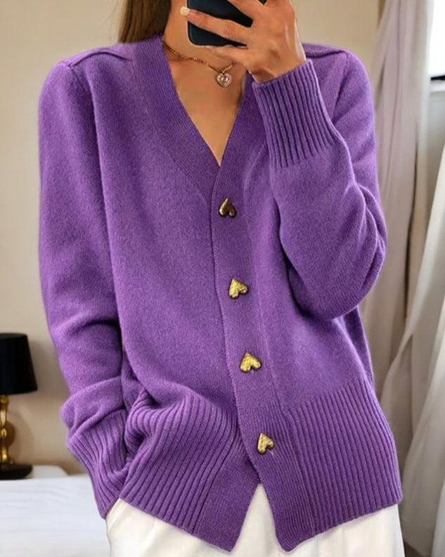 Vera | Feine Strickjacke mit Zopfmuster