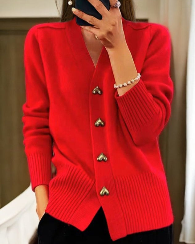 Vera | Feine Strickjacke mit Zopfmuster