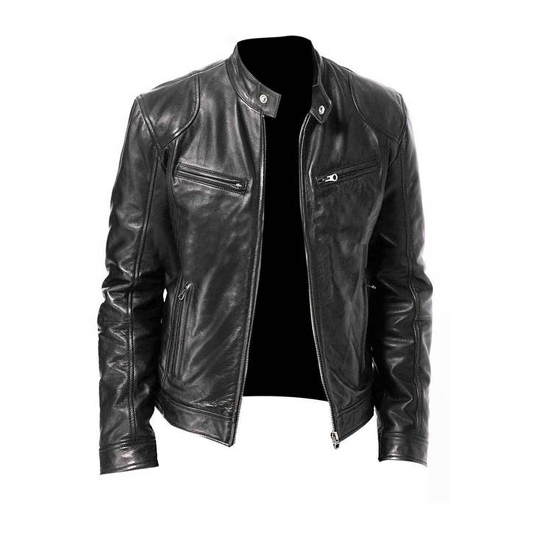 Diego | Klassische Leder-Bikerjacke für Herren