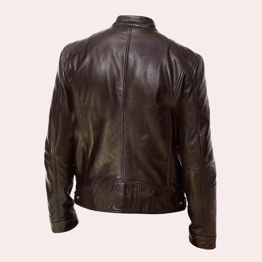 Diego | Klassische Leder-Bikerjacke für Herren